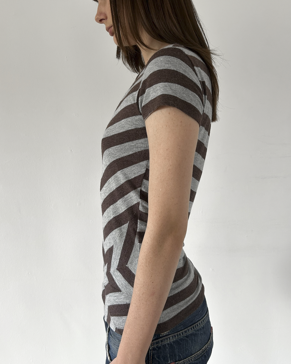 Emporio Armani Striped Star Top