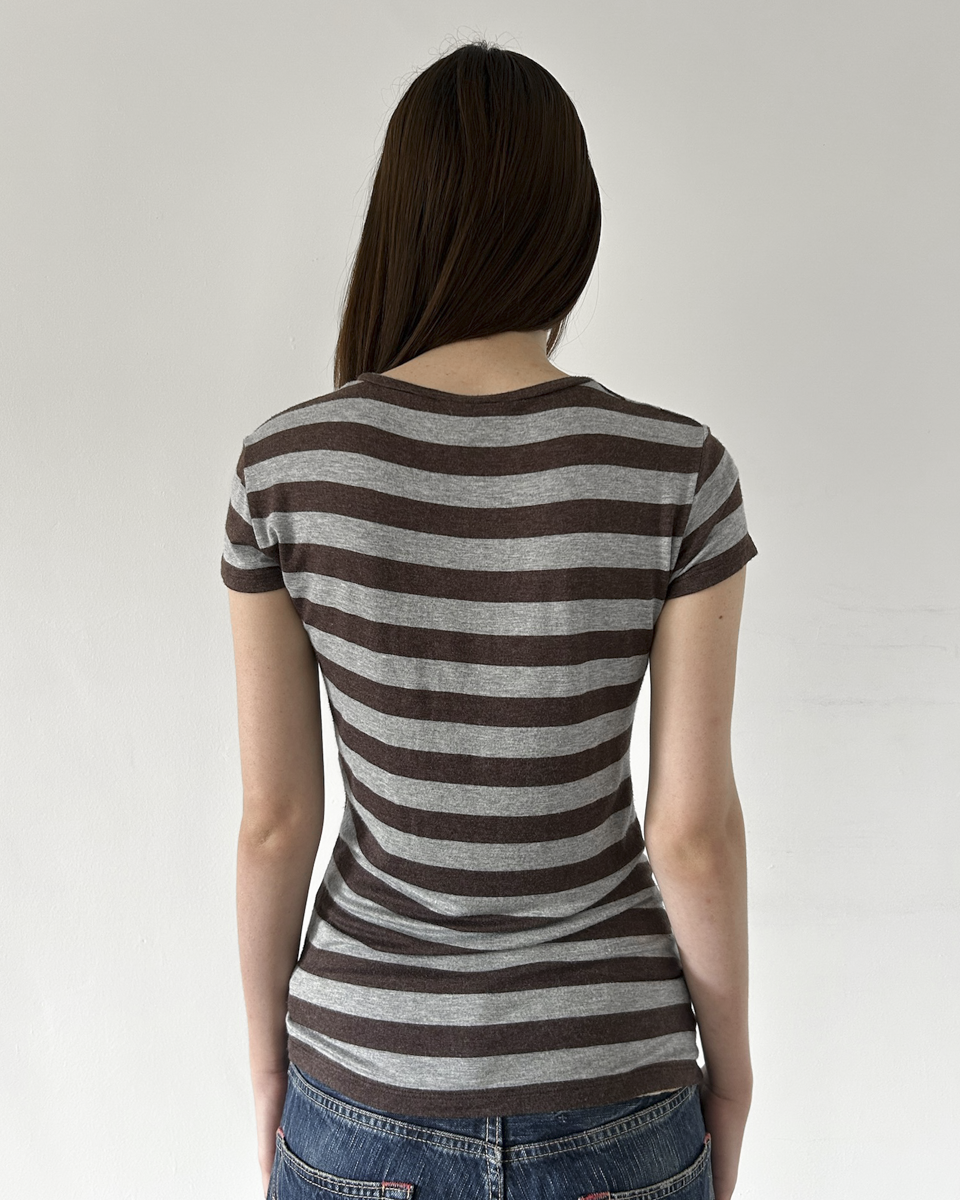 Emporio Armani Striped Star Top