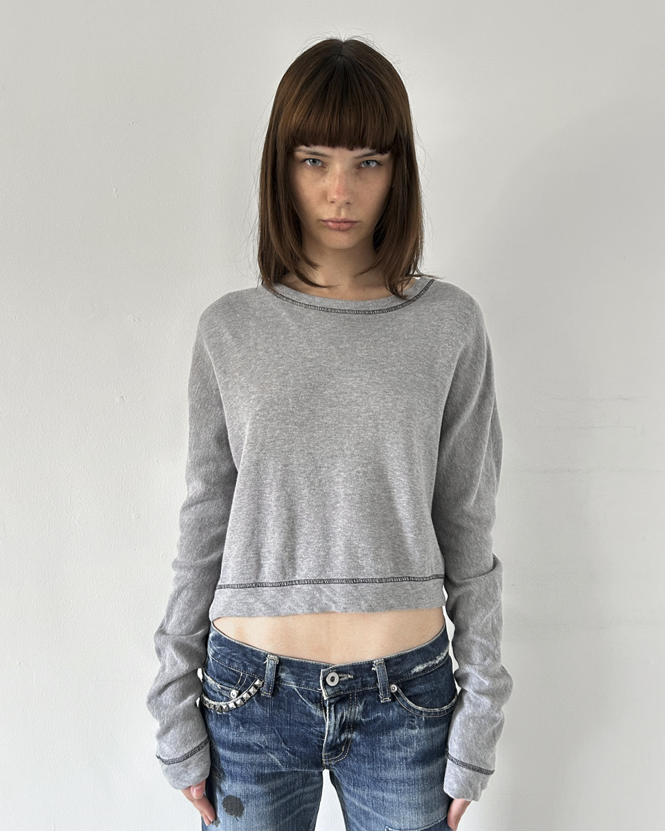 Y’s Yohji Yamamoto (2000s) Cropped Sweatshirt