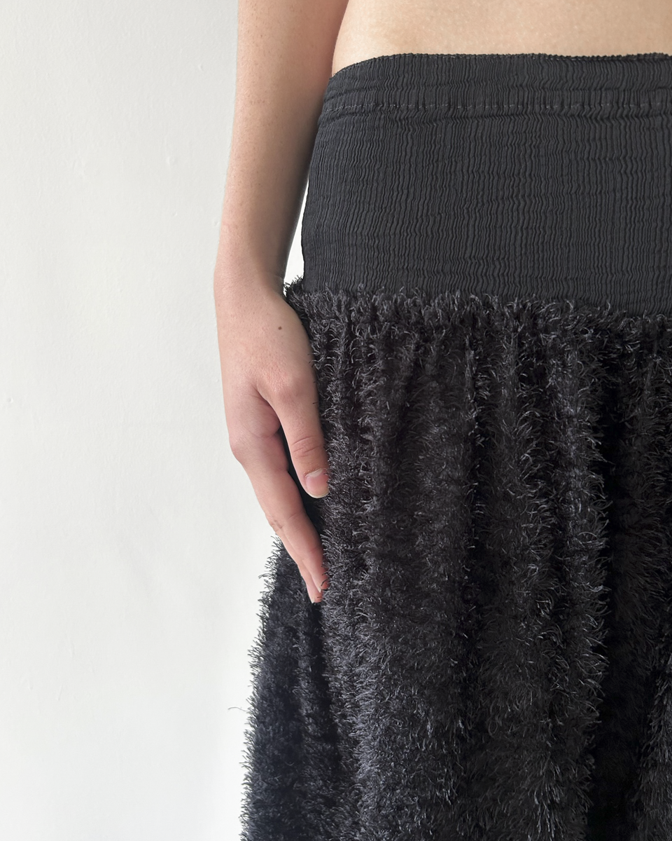 Issey Miyake "Me" (2000s) Shaggy Skirt