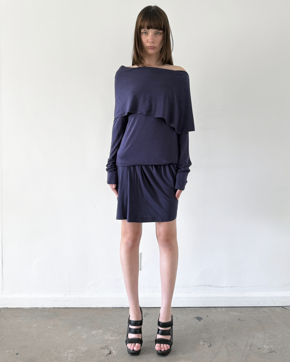 Alexander McQueen Drop-waist Cowl Neck Dress