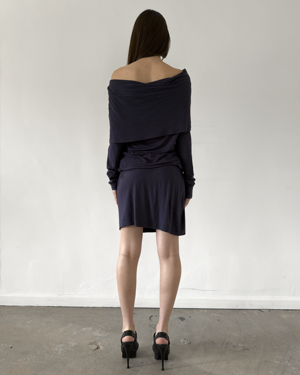 Alexander McQueen Drop-waist Cowl Neck Dress