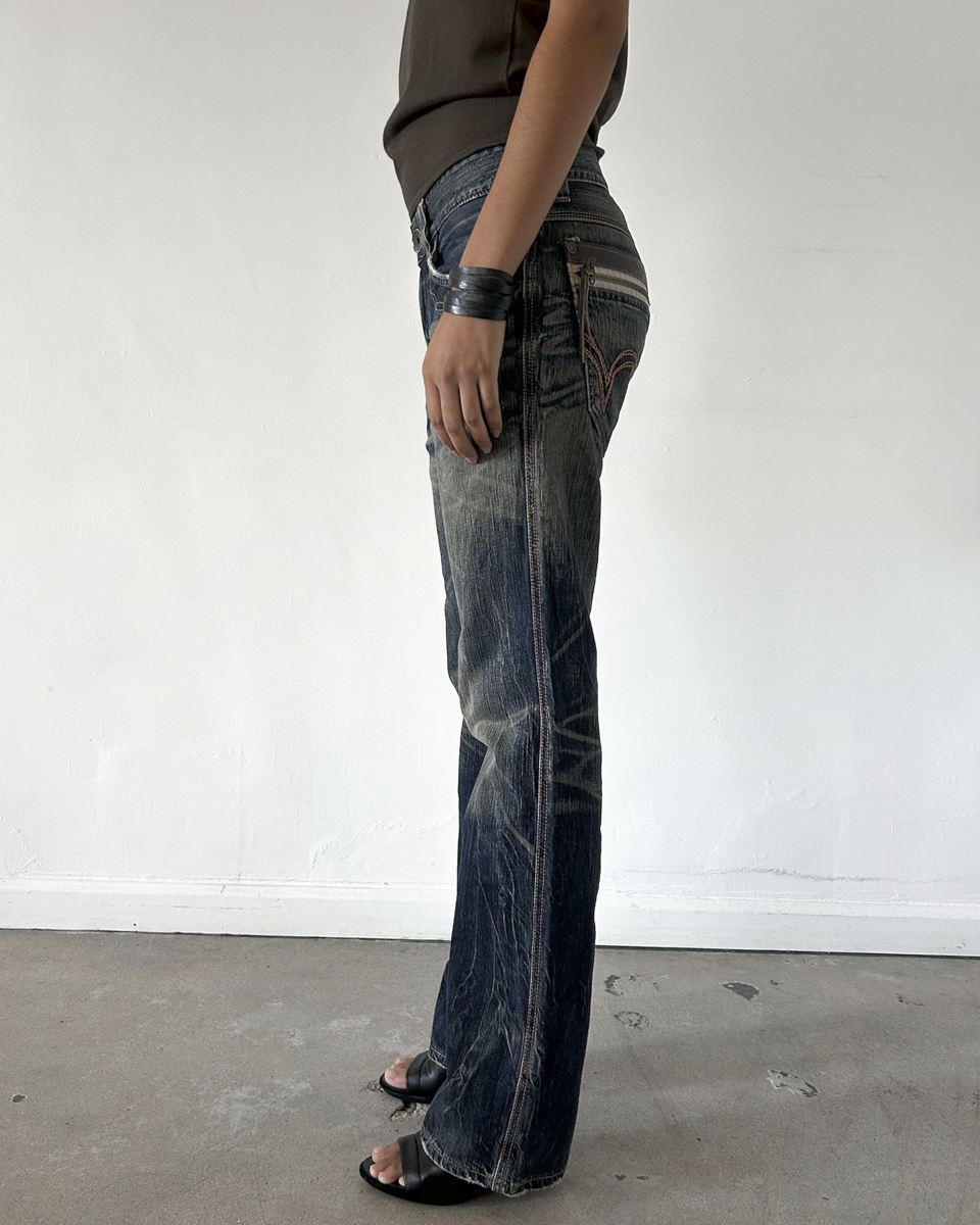 Edwin 503 BlueTrip Denim with Leather Pockets