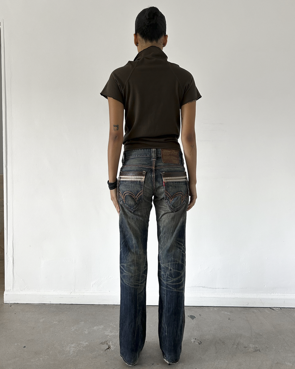 Edwin 503 BlueTrip Denim with Leather Pockets