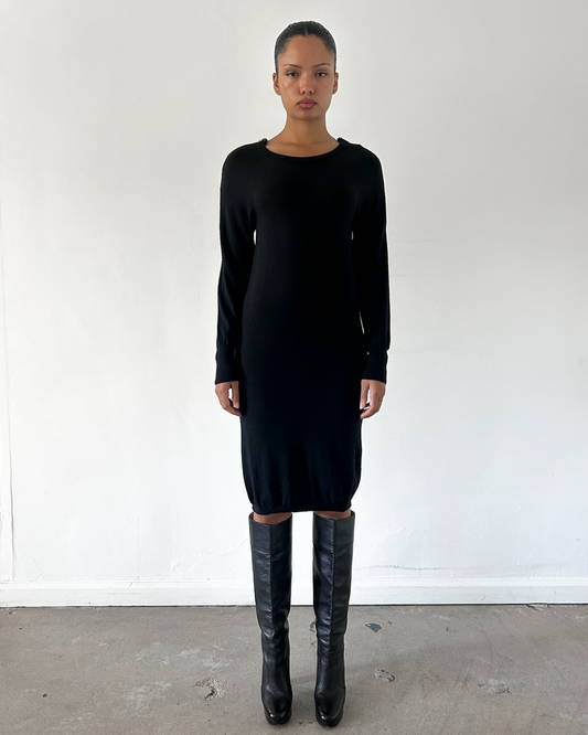 MM6 Maison Margiela Off the Shoulder Zipper Knit Dress