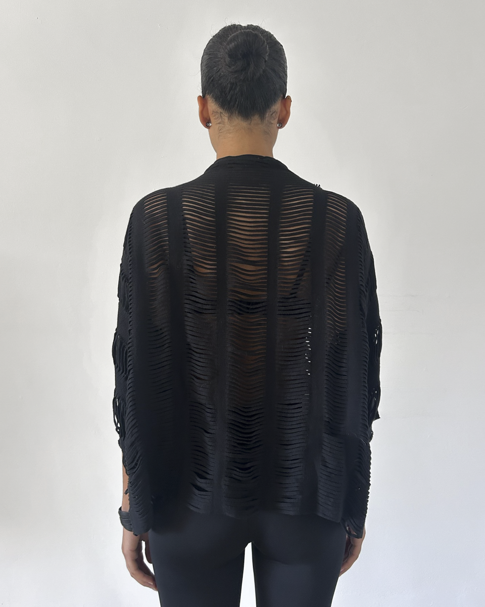 Issey Miyake APOC (2011) Fringe Cut-Out Top
