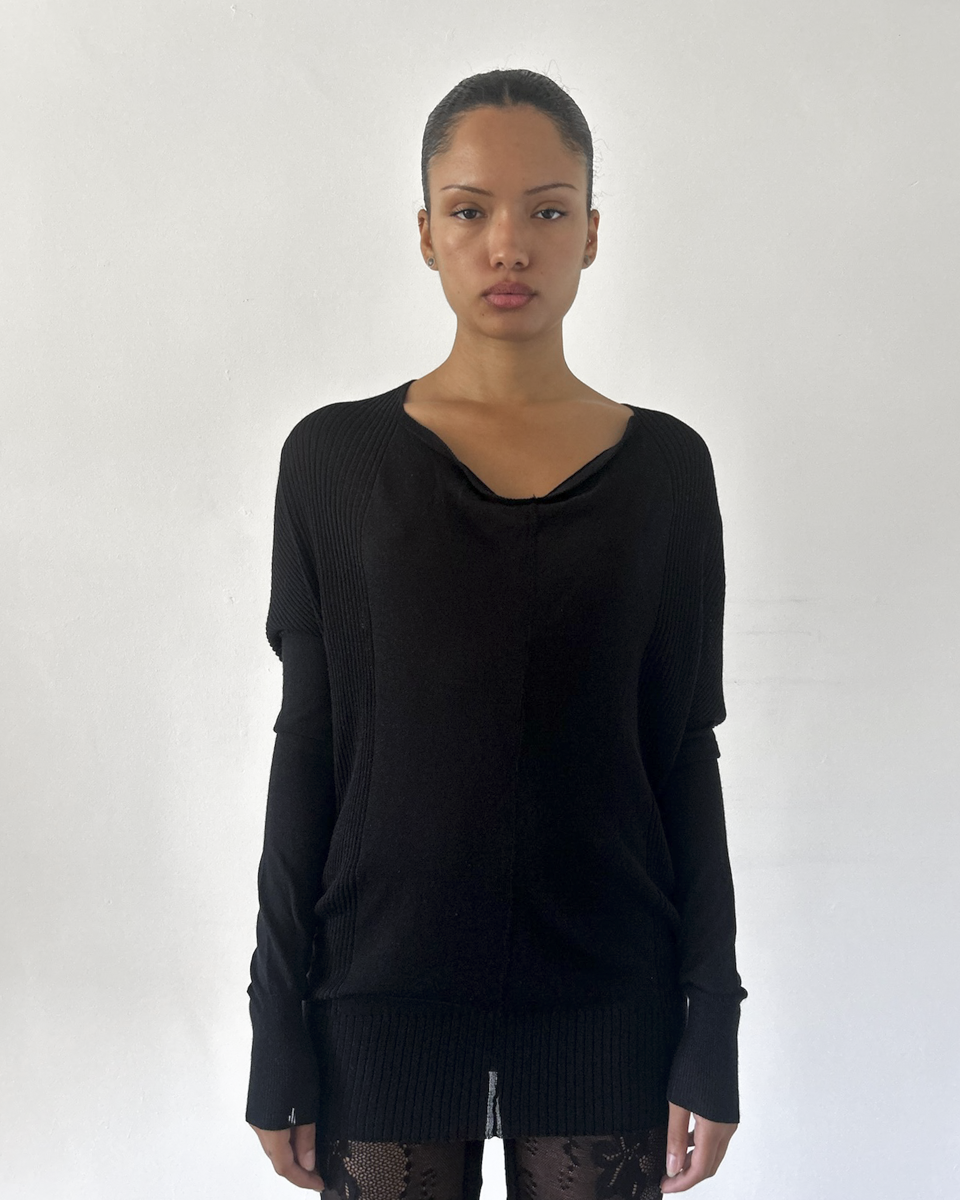 Ilaria Nistri Cowl Neck Tunic Sweater