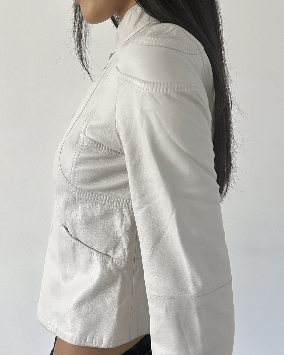 Emporio Armani Double Zip Leather Jacket