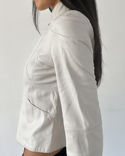 Emporio Armani Double Zip Leather Jacket