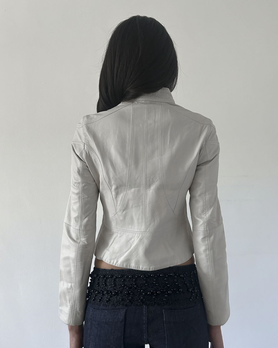 Emporio Armani Double Zip Leather Jacket