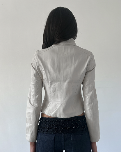 Emporio Armani Double Zip Leather Jacket