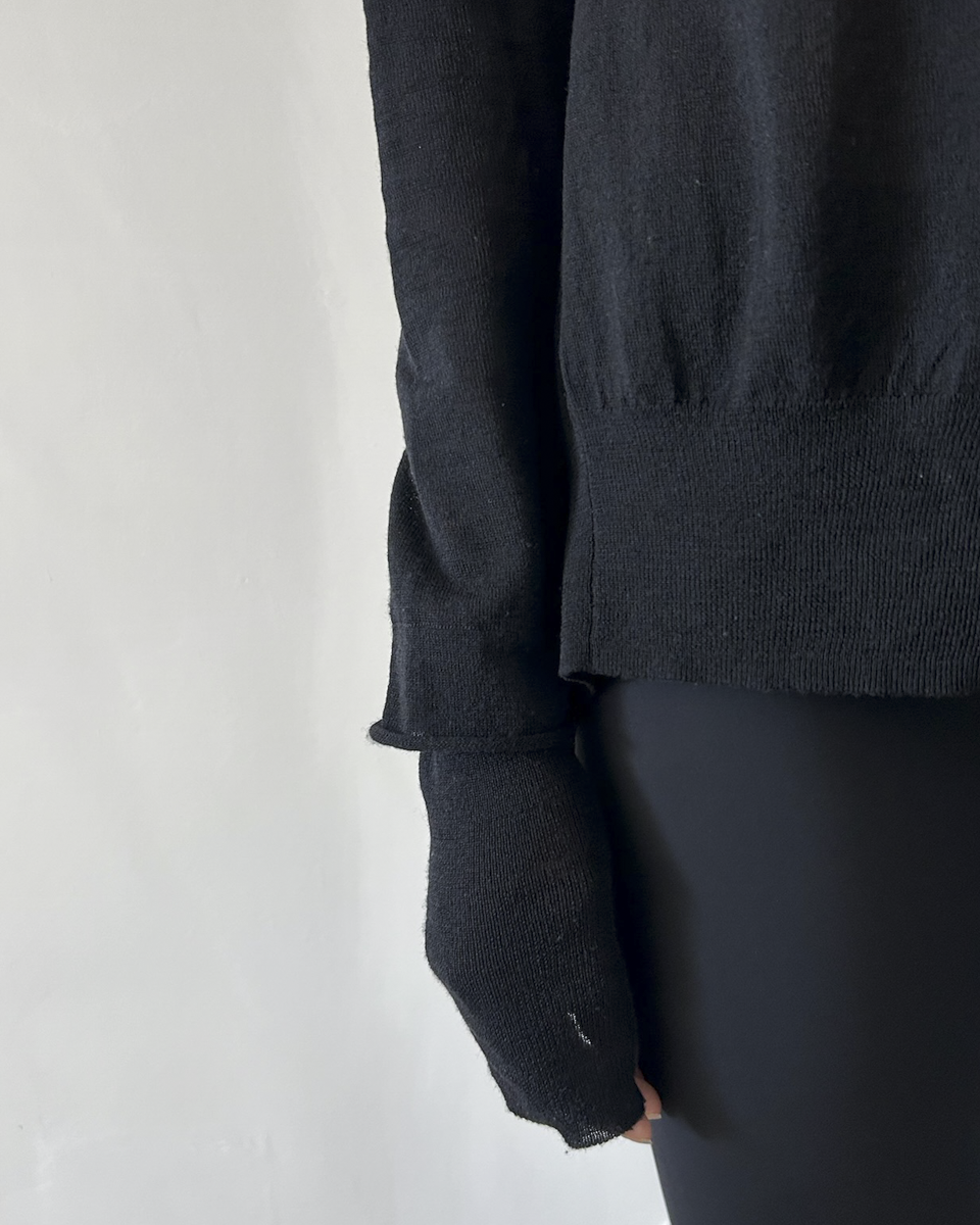 Y’s Yohji Yamamoto Asymmetrical Cowl Neck Cardigan