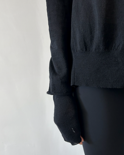 Y’s Yohji Yamamoto Asymmetrical Cowl Neck Cardigan