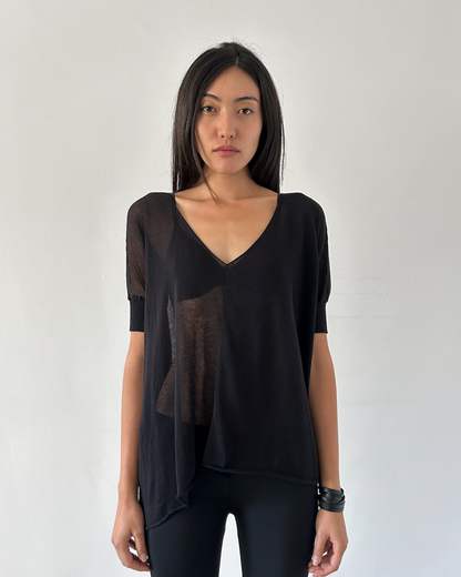 Sarah Pacini Asymmetrical Sweater Top