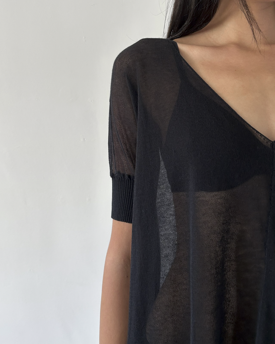 Sarah Pacini Asymmetrical Sweater Top