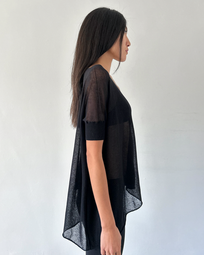 Sarah Pacini Asymmetrical Sweater Top