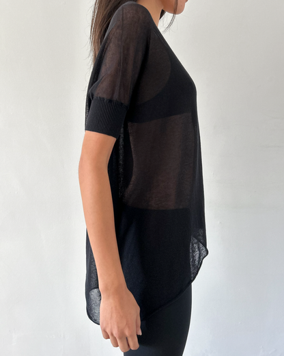 Sarah Pacini Asymmetrical Sweater Top