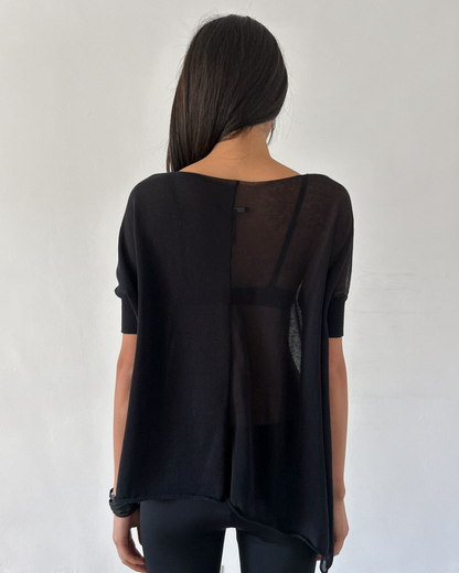 Sarah Pacini Asymmetrical Sweater Top