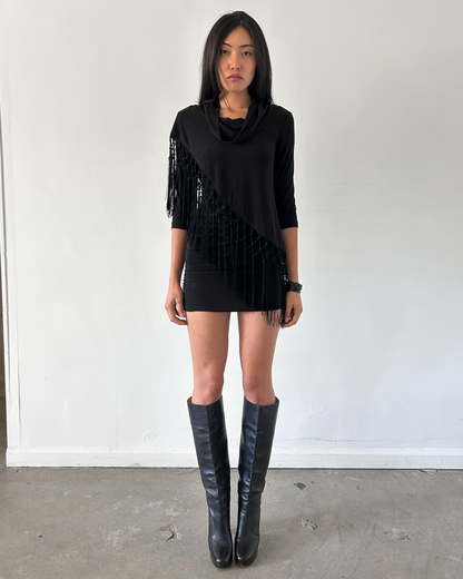 Joseph Ribkoff  Fringe Mini Dress