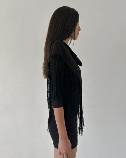 Joseph Ribkoff  Fringe Mini Dress