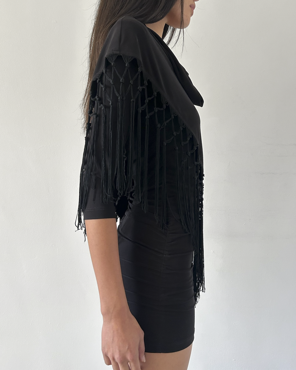 Joseph Ribkoff  Fringe Mini Dress