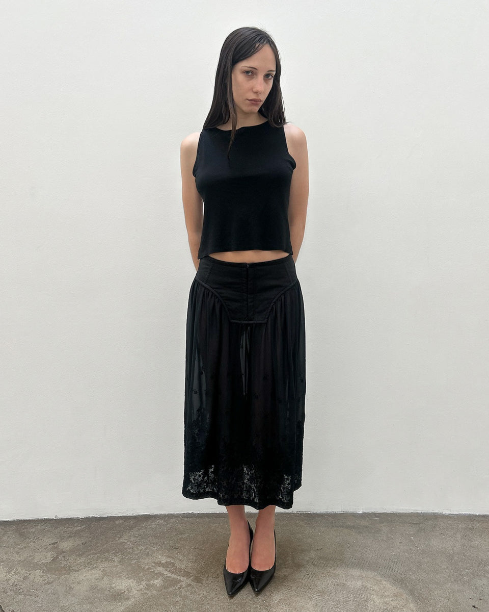Comme des Garçons FW2001 Sheer Corset Skirt