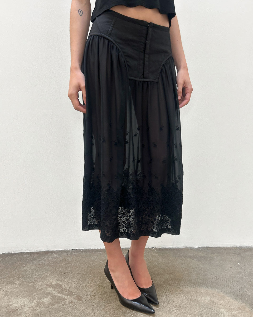 Comme des Garçons FW2001 Sheer Corset Skirt