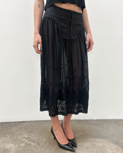 Comme des Garçons FW2001 Sheer Corset Skirt