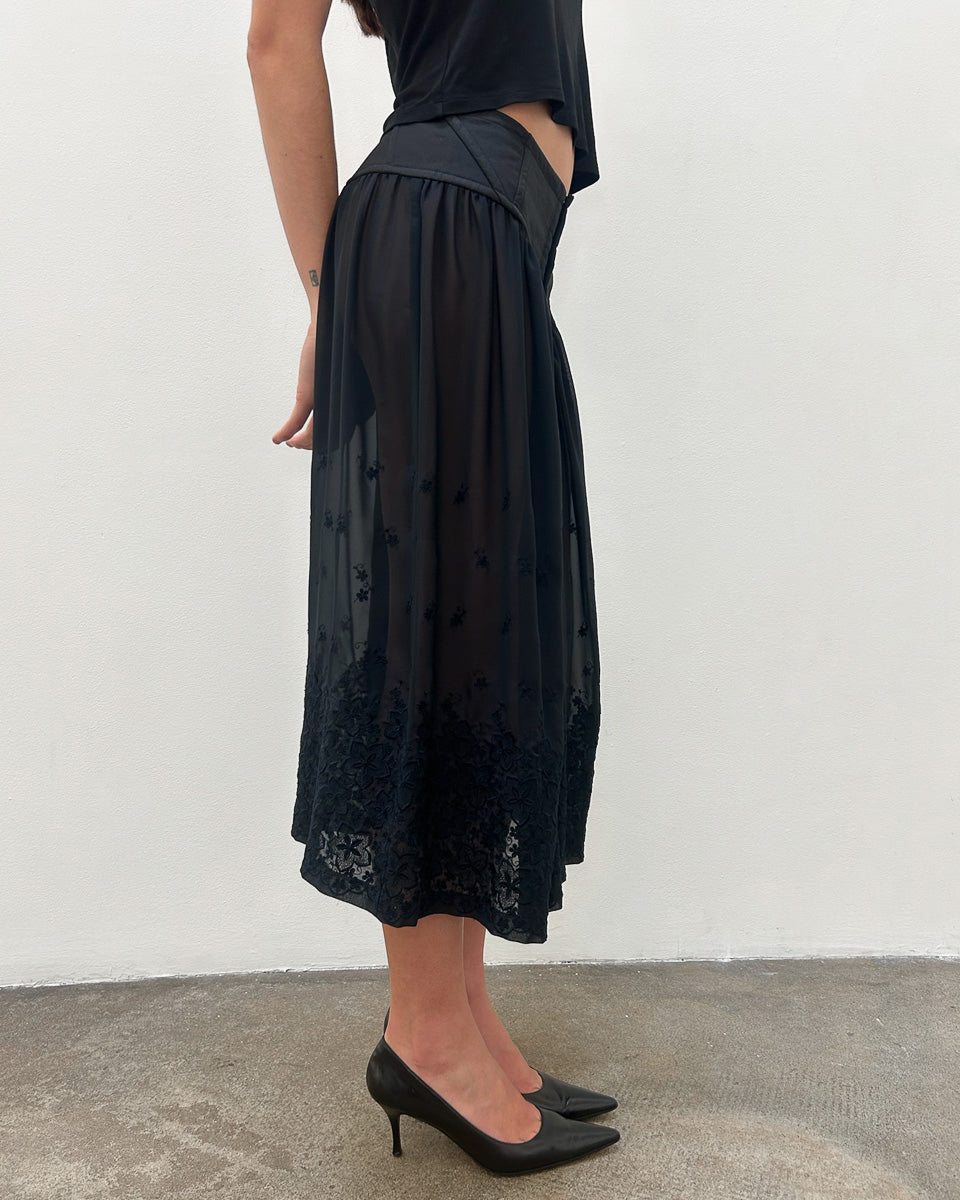 Comme des Garçons FW2001 Sheer Corset Skirt