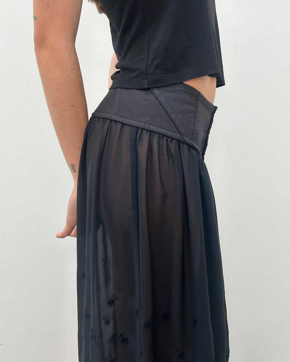 Comme des Garçons FW2001 Sheer Corset Skirt
