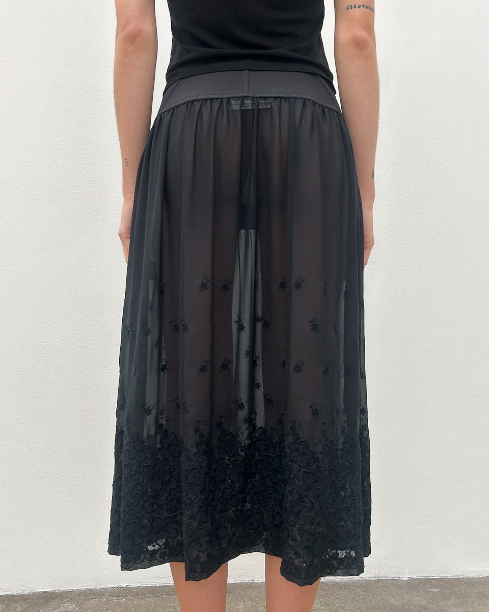 Comme des Garçons FW2001 Sheer Corset Skirt