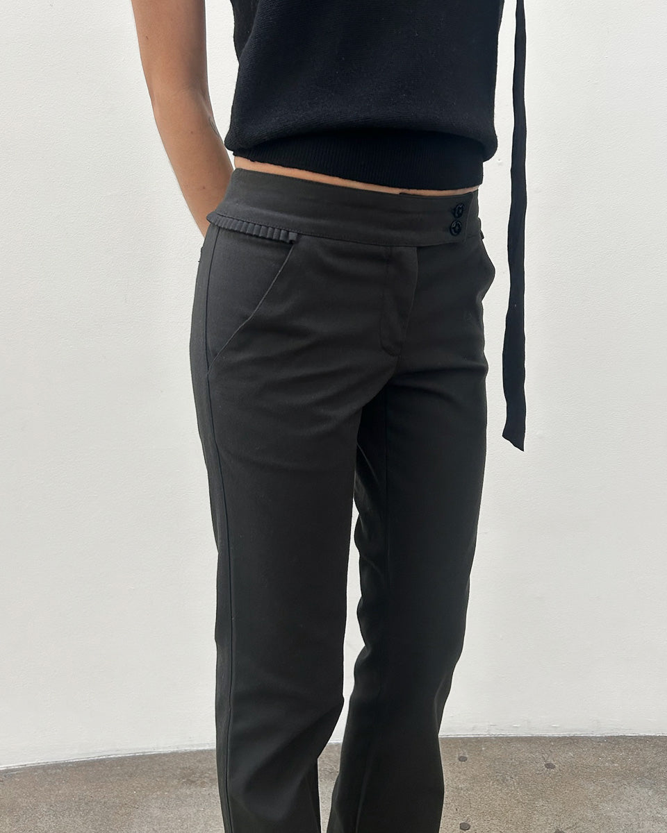 Emporio Armani Ruffle-Pocket Pants