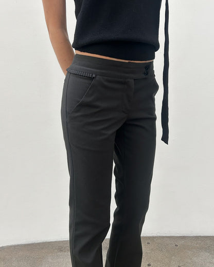 Emporio Armani Ruffle-Pocket Pants