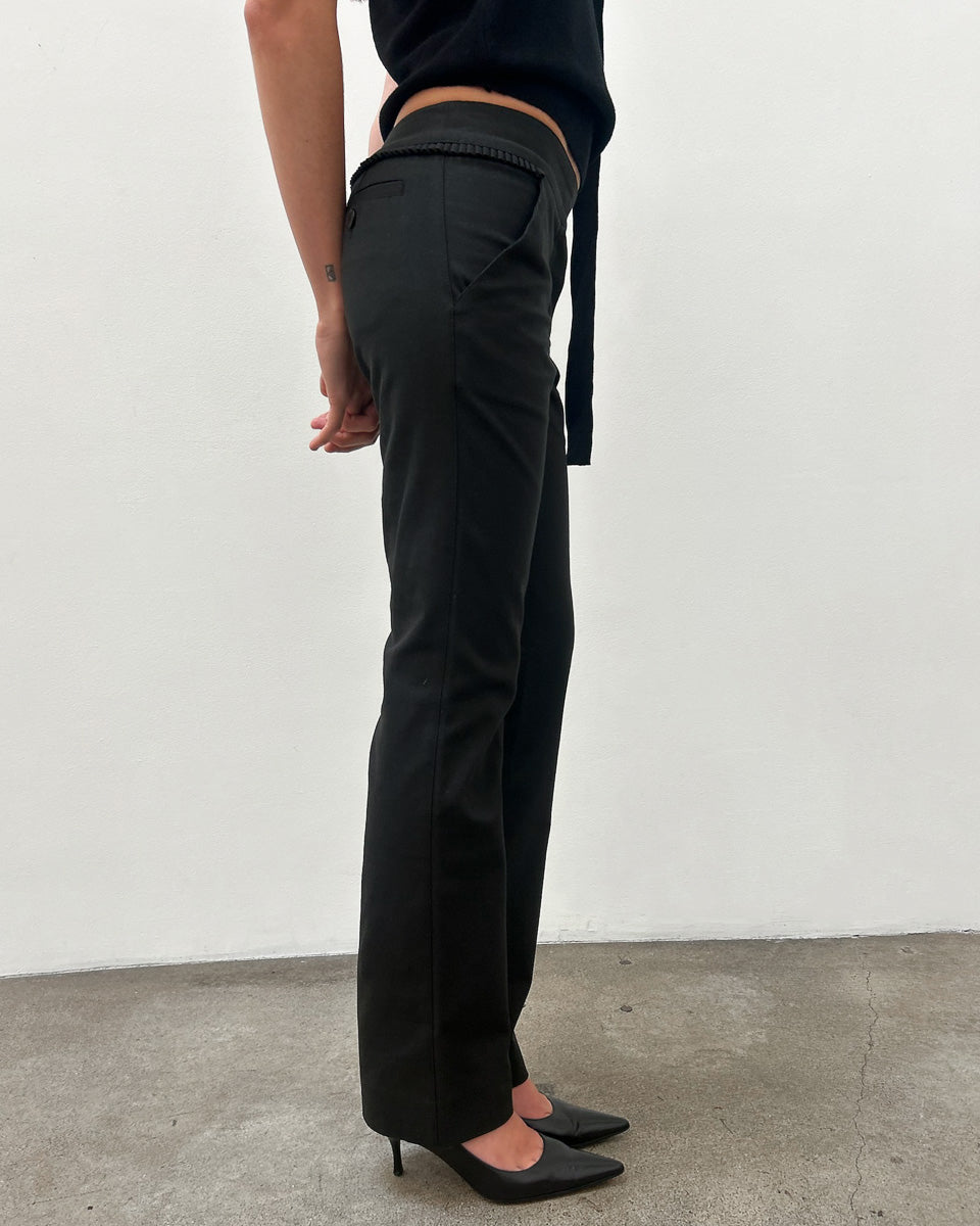 Emporio Armani Ruffle-Pocket Pants