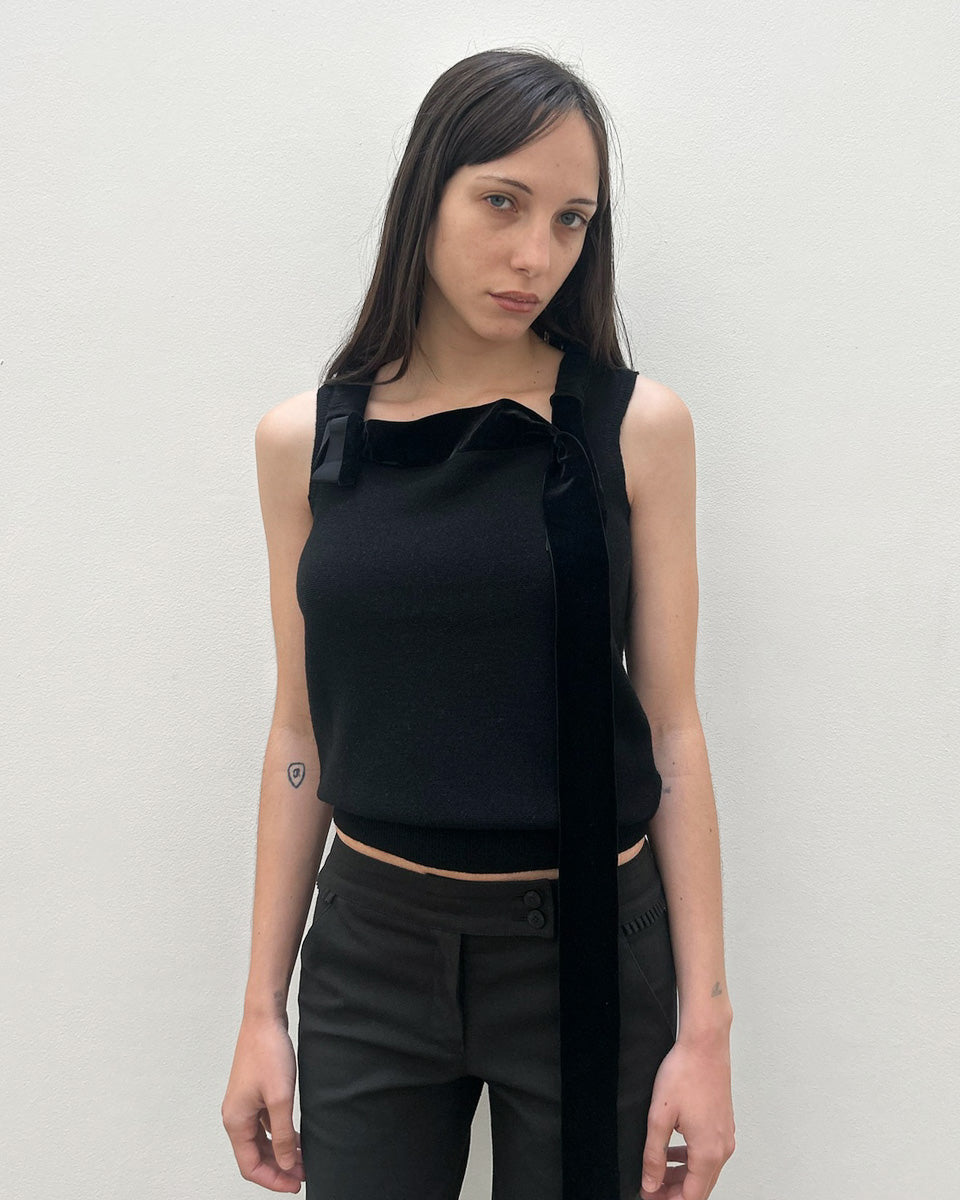 Emporio Armani Knit Velvet Top