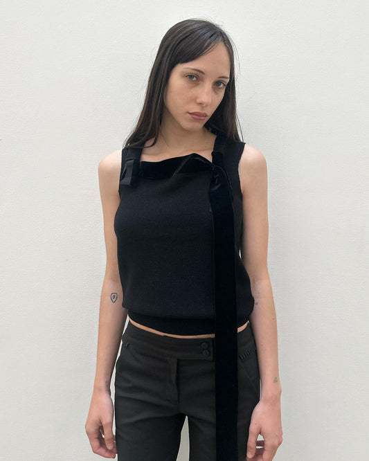 Emporio Armani Knit Velvet Top