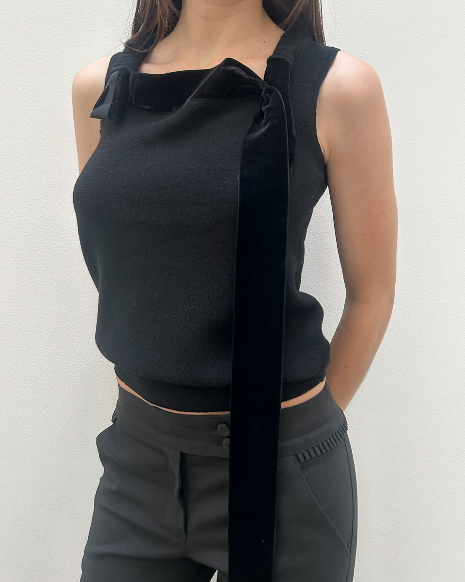 Emporio Armani Knit Velvet Top