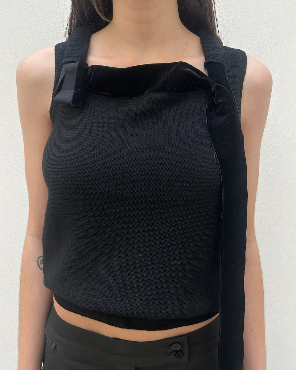 Emporio Armani Knit Velvet Top