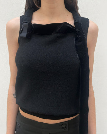 Emporio Armani Knit Velvet Top