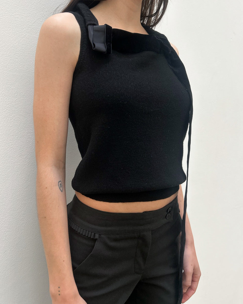 Emporio Armani Knit Velvet Top