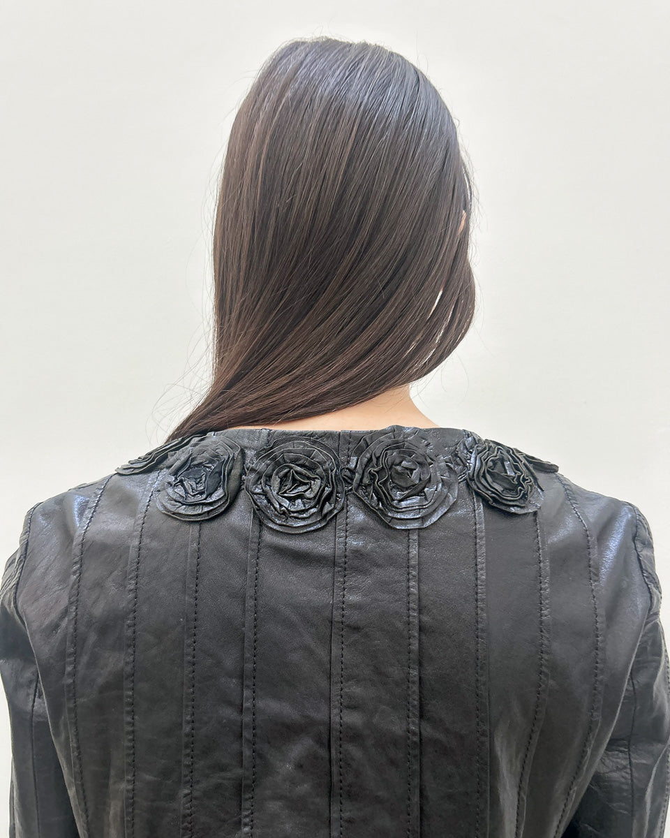 Philosophy Di Alberta Ferretti Leather Cropped Jacket