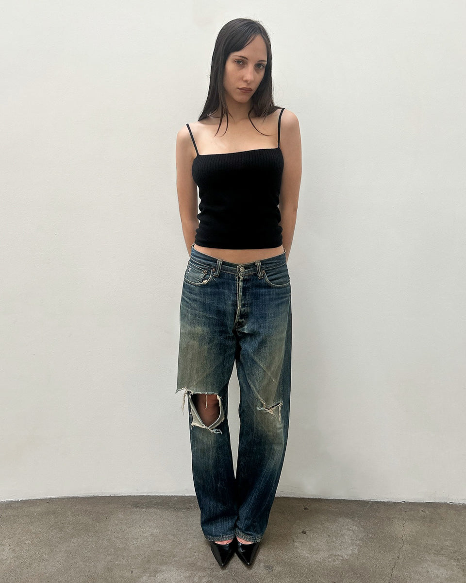 Sugar Cane Distressed Denim