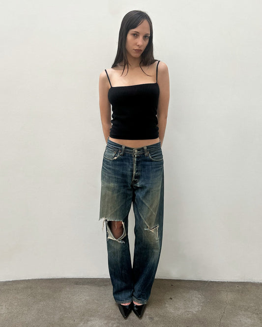 Sugar Cane Distressed Denim