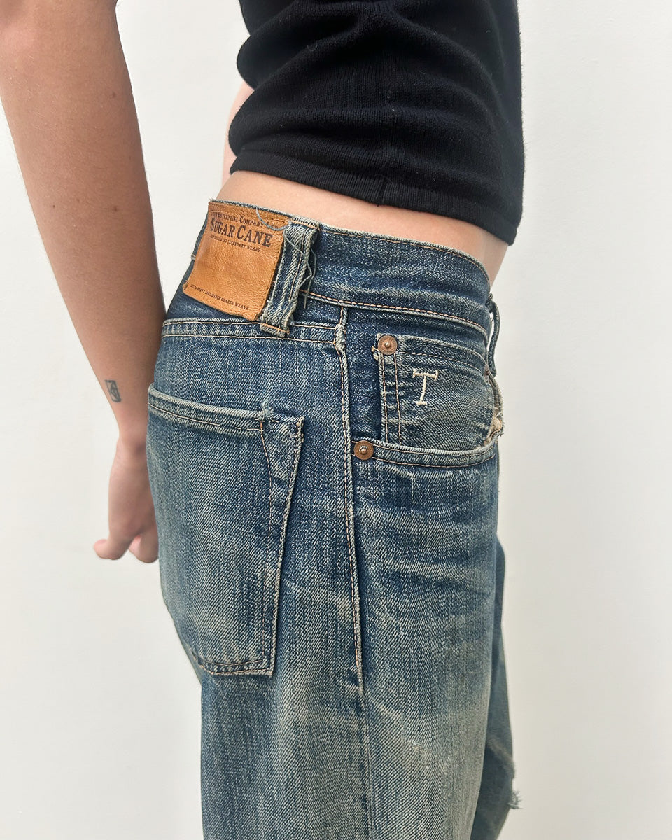 Sugar Cane Distressed Denim