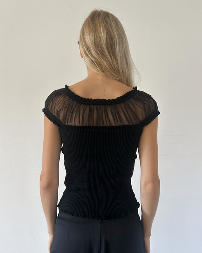 RED Valentino Sheer Button-Down Top