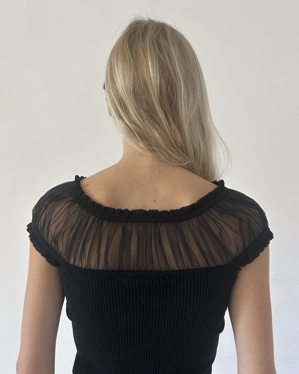 RED Valentino Sheer Button-Down Top