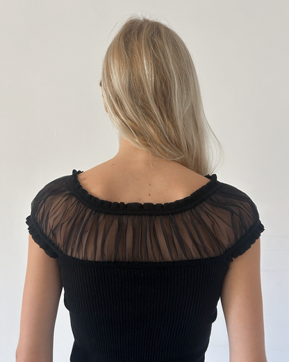 RED Valentino Sheer Button-Down Top