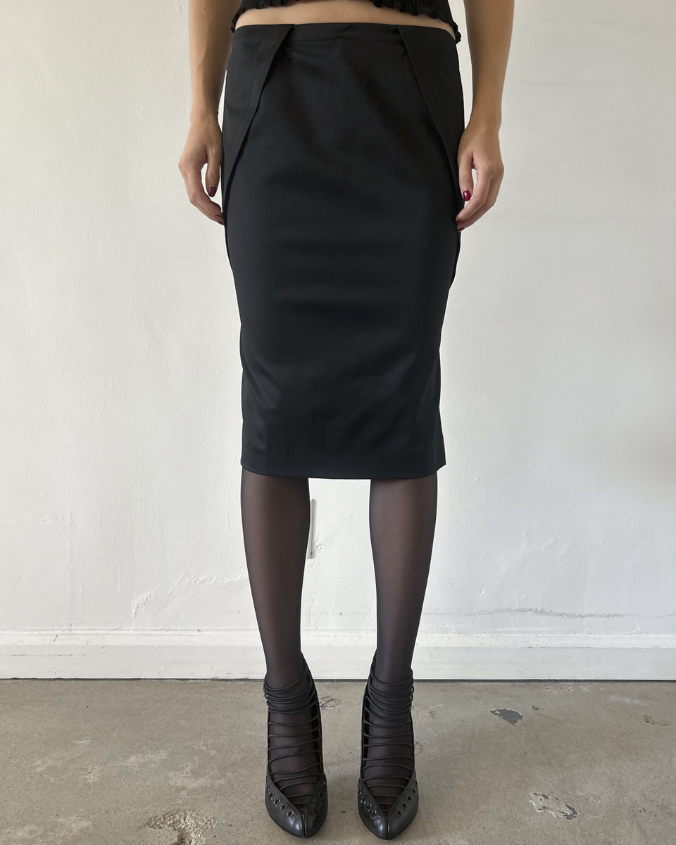 Gucci by Tom Ford 2004 Silk Pencil Skirt