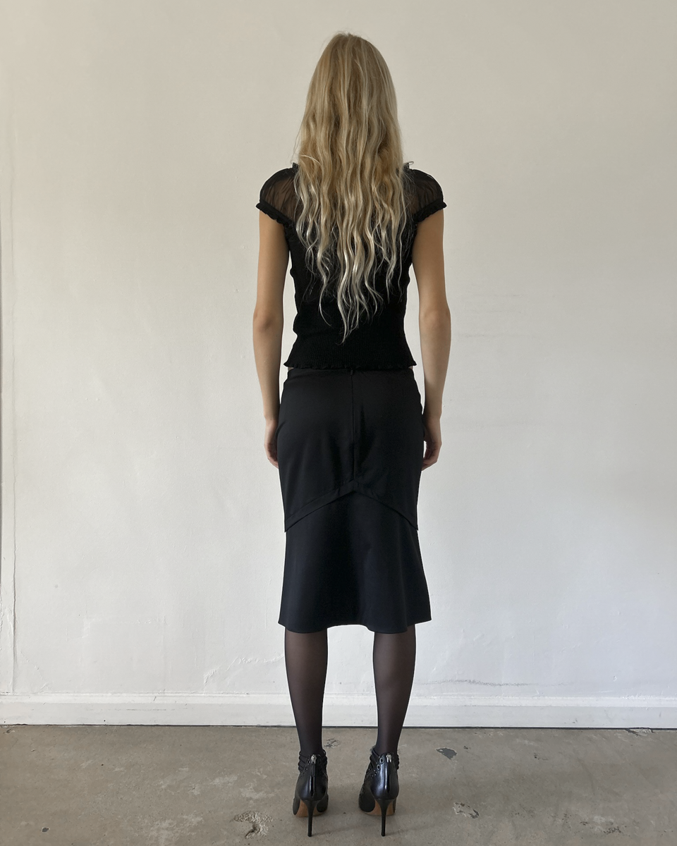 Gucci by Tom Ford 2004 Silk Pencil Skirt