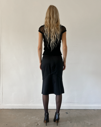 Gucci by Tom Ford 2004 Silk Pencil Skirt